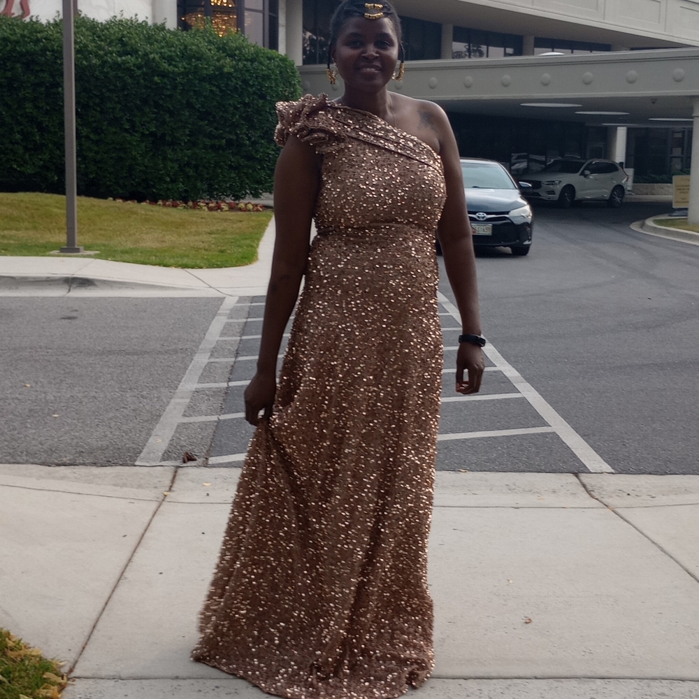 SHEIN GOLD SEQUIN GOWN